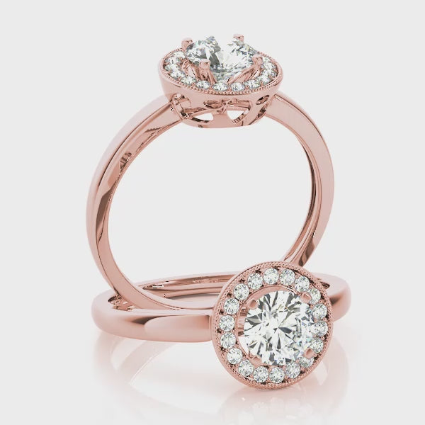 Halo Bezel Solitaire Engagement Ring