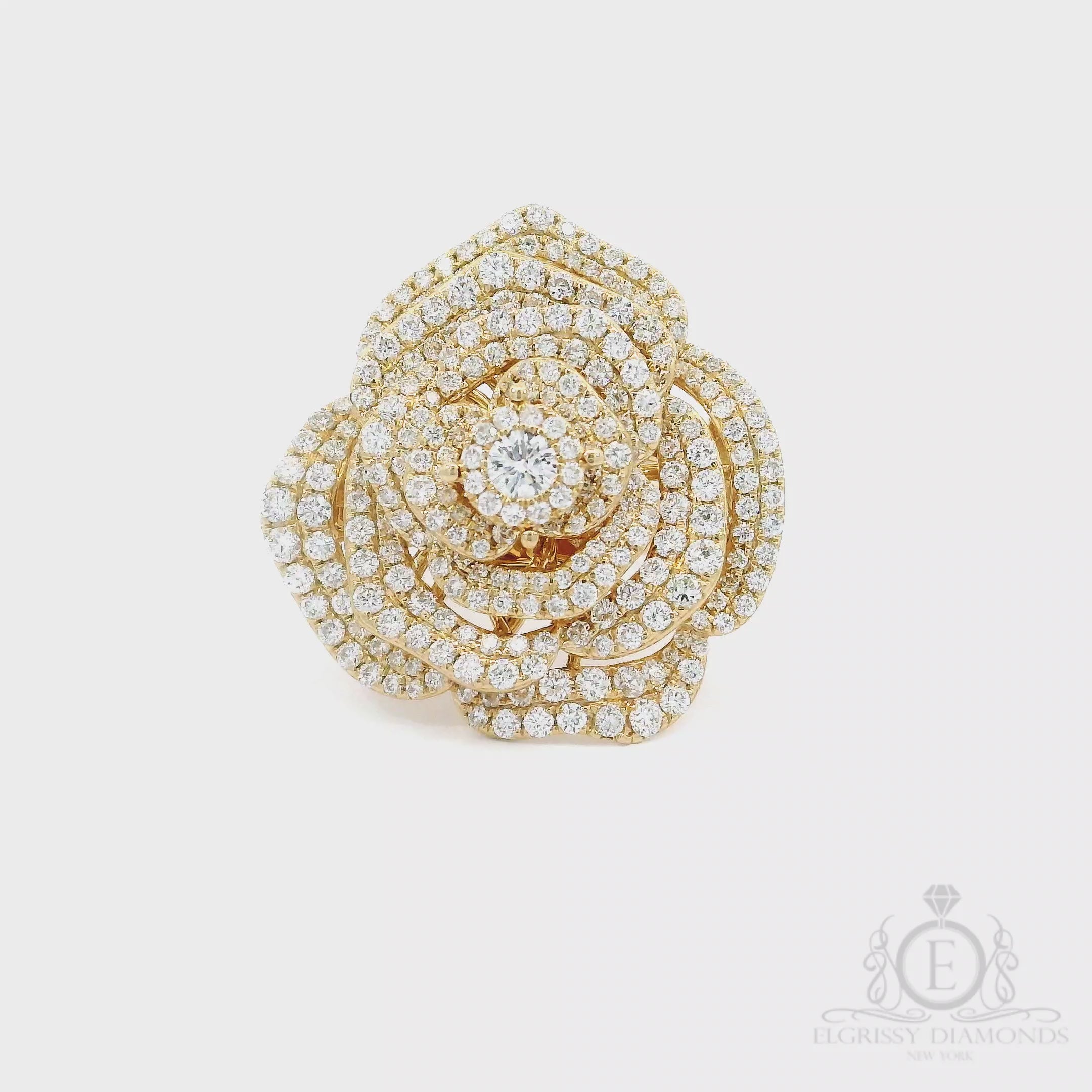 Yellow Gold Flower TwoWay Cocktail Ring/Pendant