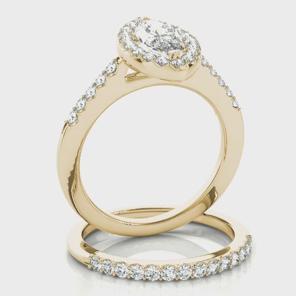 Marquise Halo Pavé Diamond Engagement Ring