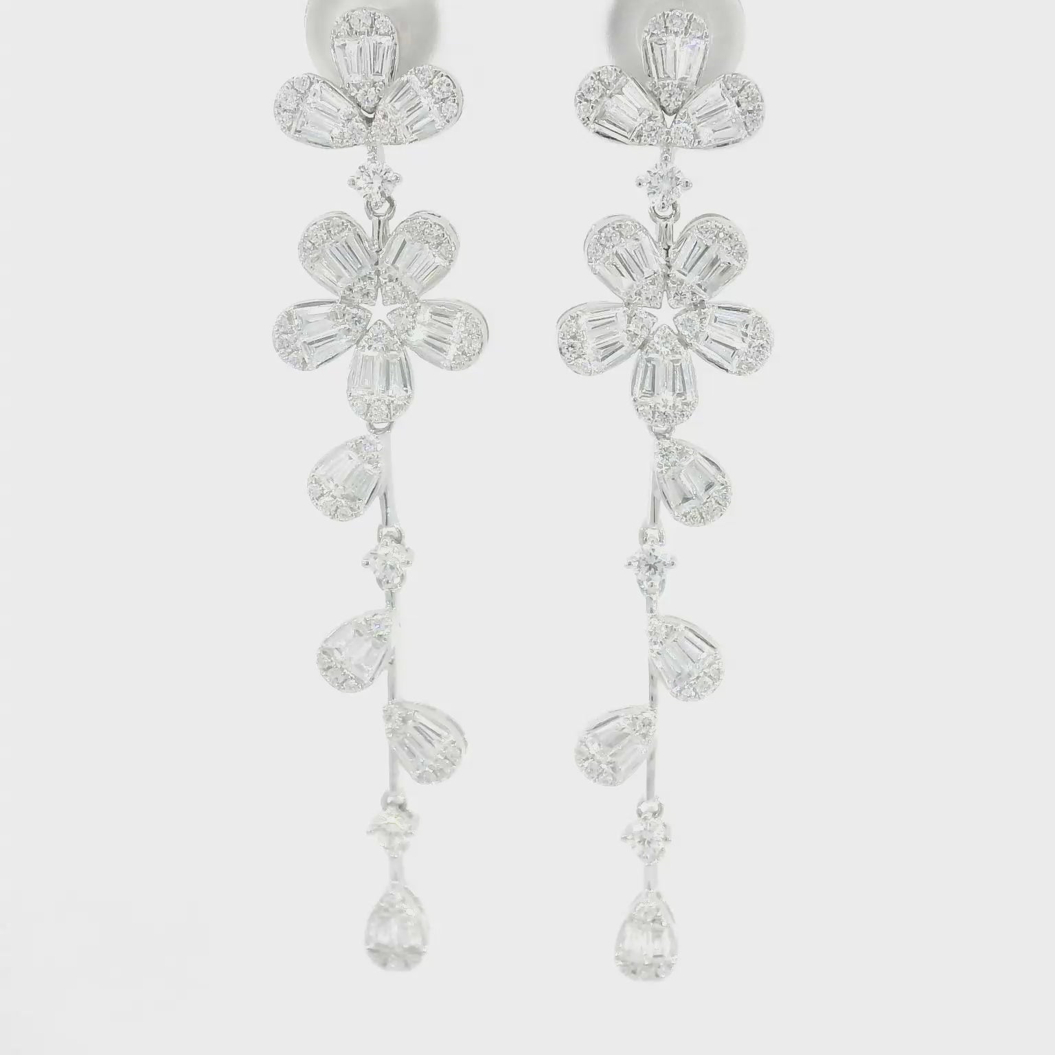 Delicate Flower Drop Earrings