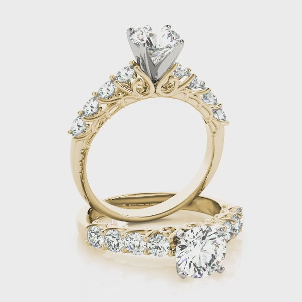 Fishtail Diamond Engagement Ring