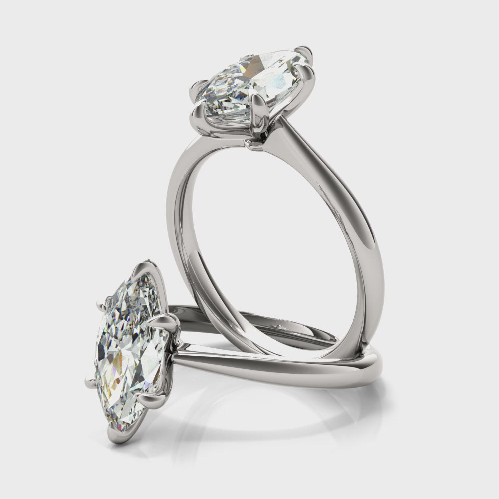 Marquise Solitaire Engagement Ring