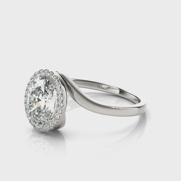 Oval Halo Infinity Engagement Ring