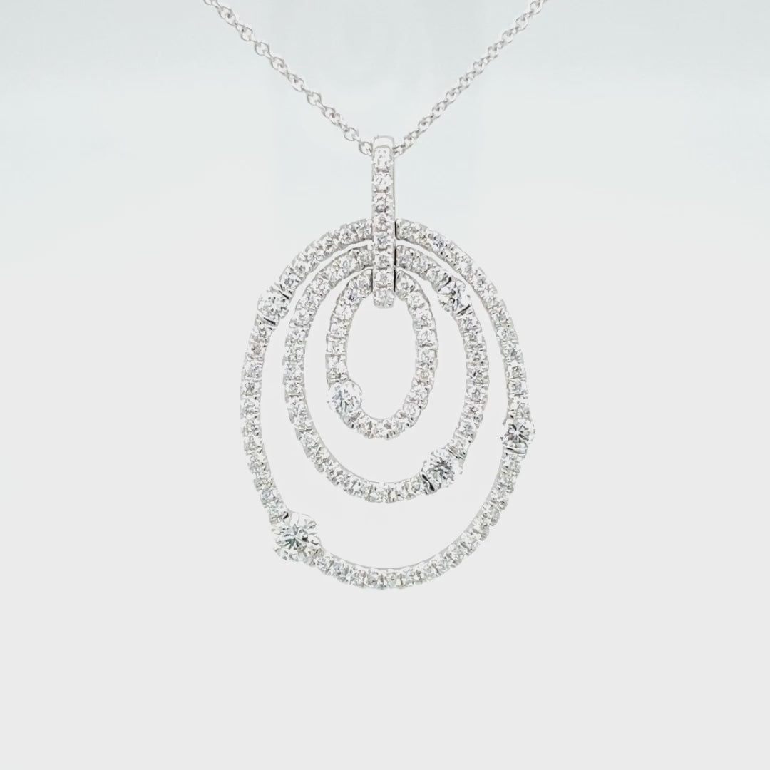 Oval Three Rows Pendant