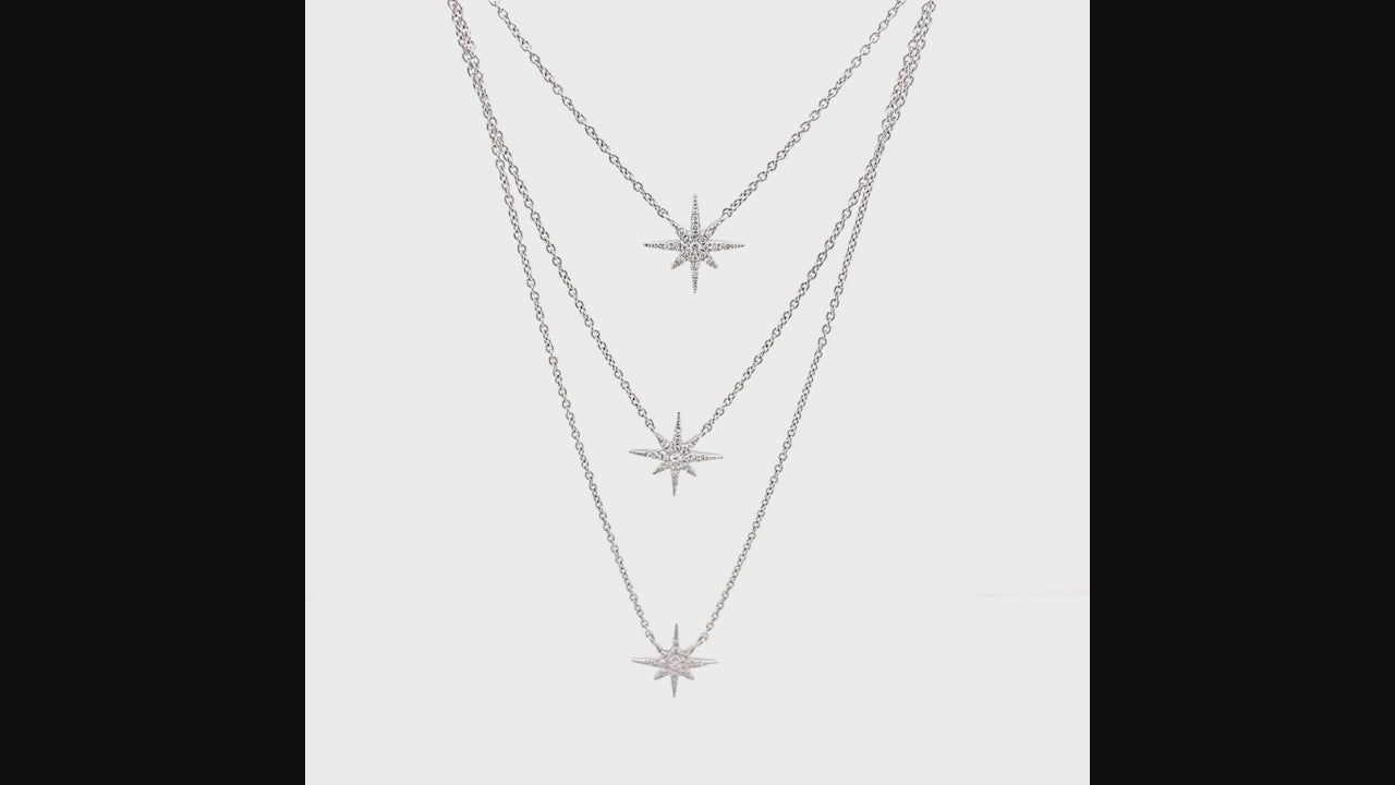 3 Layers Starbust Necklace (0.2 Ct. Tw.) for Rent