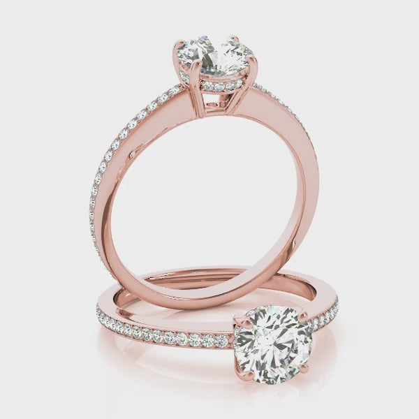 Channel Hidden Halo Engagement Ring