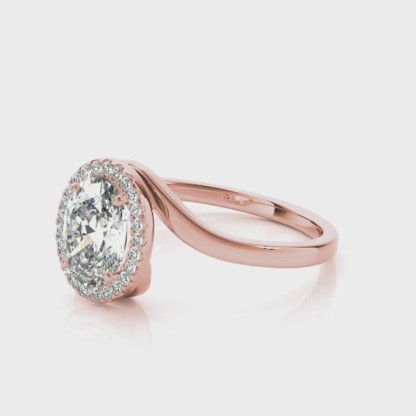 Oval Halo Infinity Engagement Ring