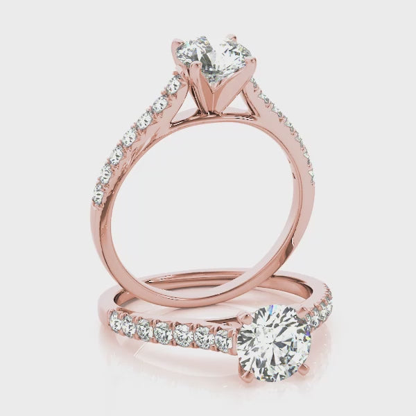 Classic Cathedral Pavé Engagement Ring
