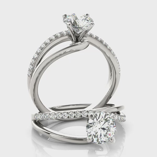 Split Shank Pavé Diamond Engagement Ring