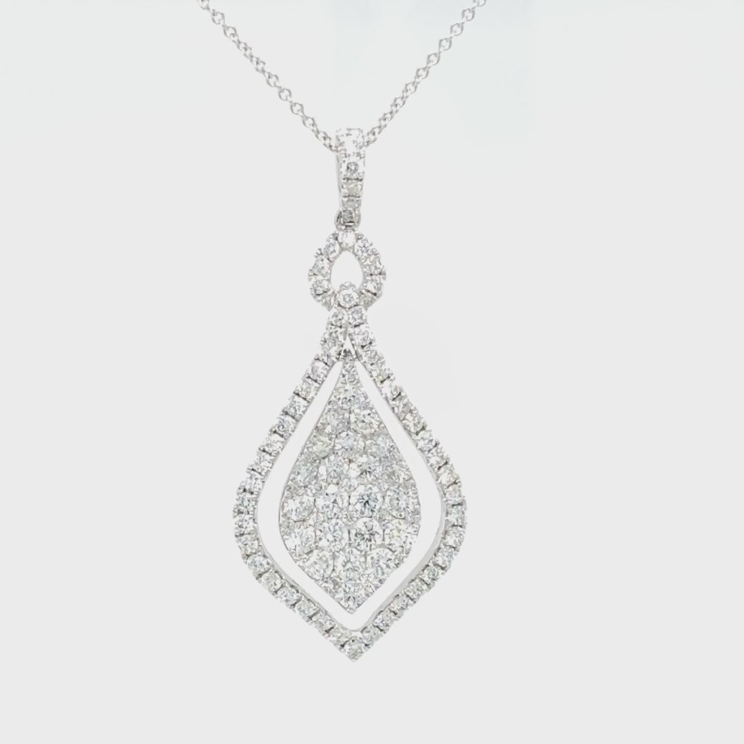 Modern TearDrop Float Pendant