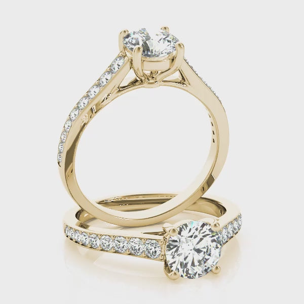 Channel Set Diamond Engagement Ring
