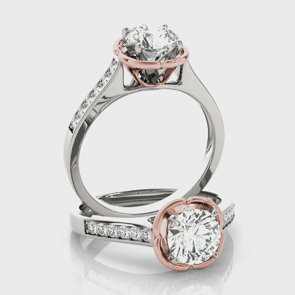 Float Bezel Round Engagement Ring