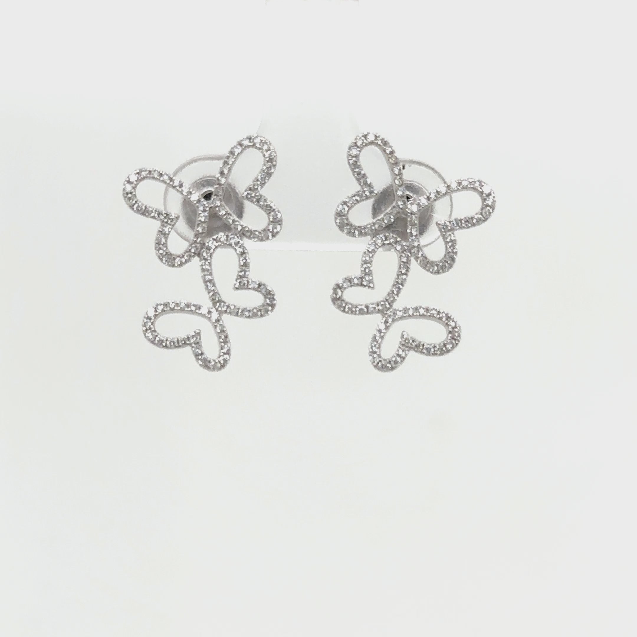 Double Butterfly Studs for Sale