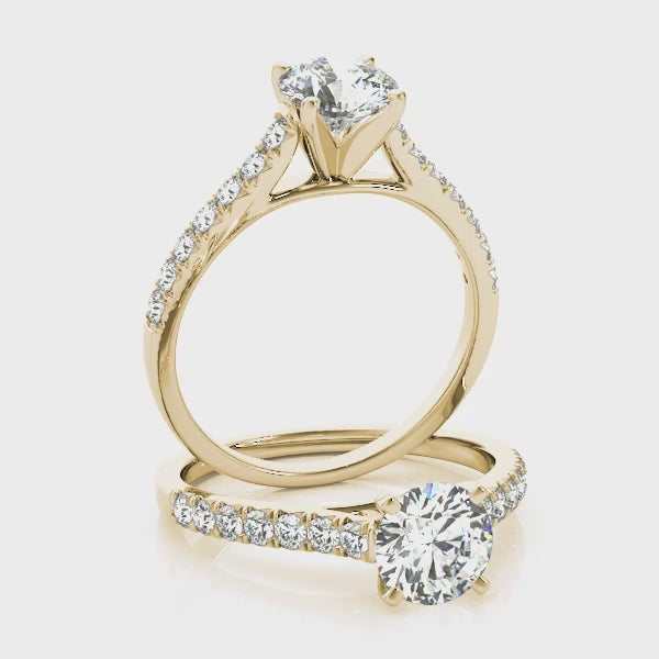 Classic Cathedral Pavé Engagement Ring