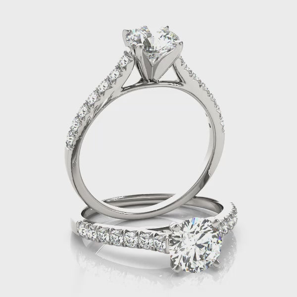Classic Cathedral Pavé Engagement Ring