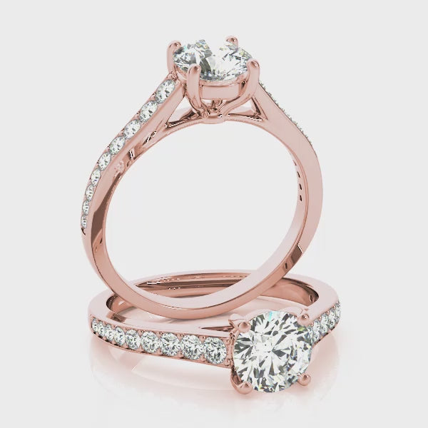 Channel Set Diamond Engagement Ring