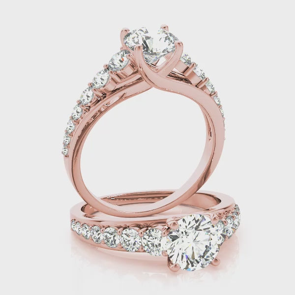 Reverse Tapered with Diamonds in Trellis Setting