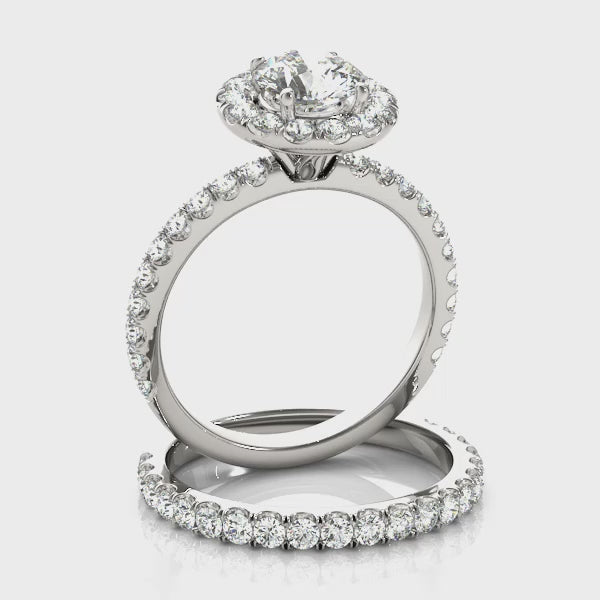 Float Halo Pavé Engagement Ring