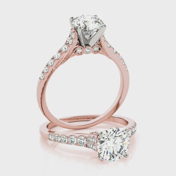 Vintage Round Diamond Engagement Ring