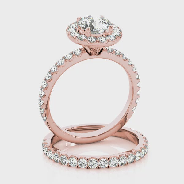 Float Halo Pavé Engagement Ring