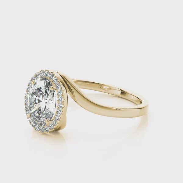 Oval Halo Infinity Engagement Ring