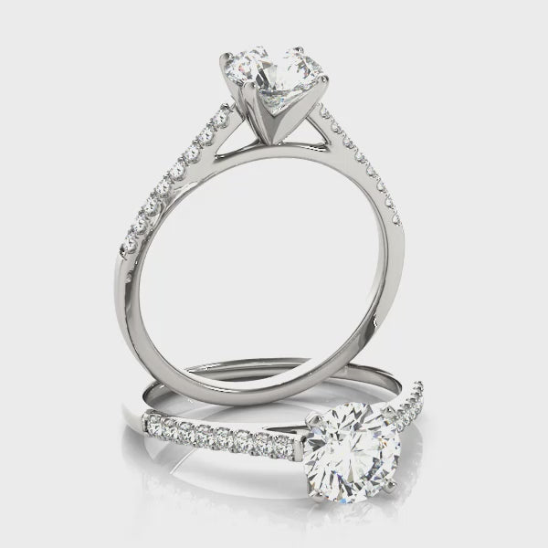 Pavé Diamonds Engagement Ring
