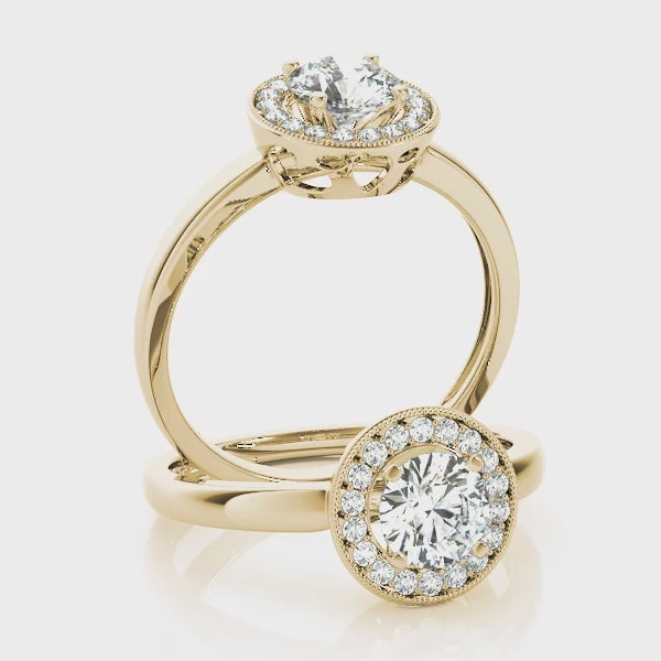 Halo Bezel Solitaire Engagement Ring