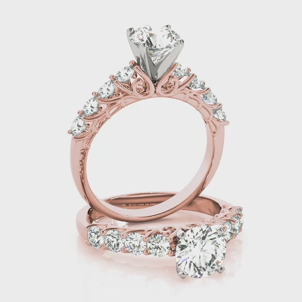 Fishtail Diamond Engagement Ring