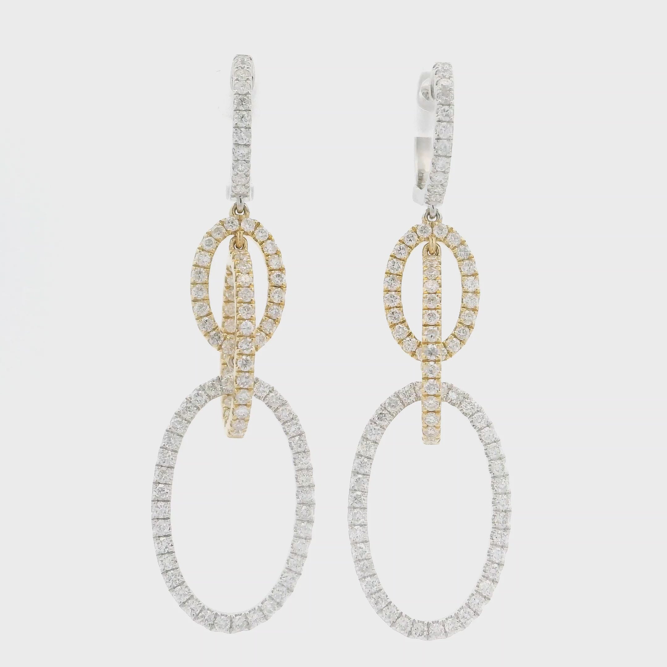 Oval Interlock Drop Earrings