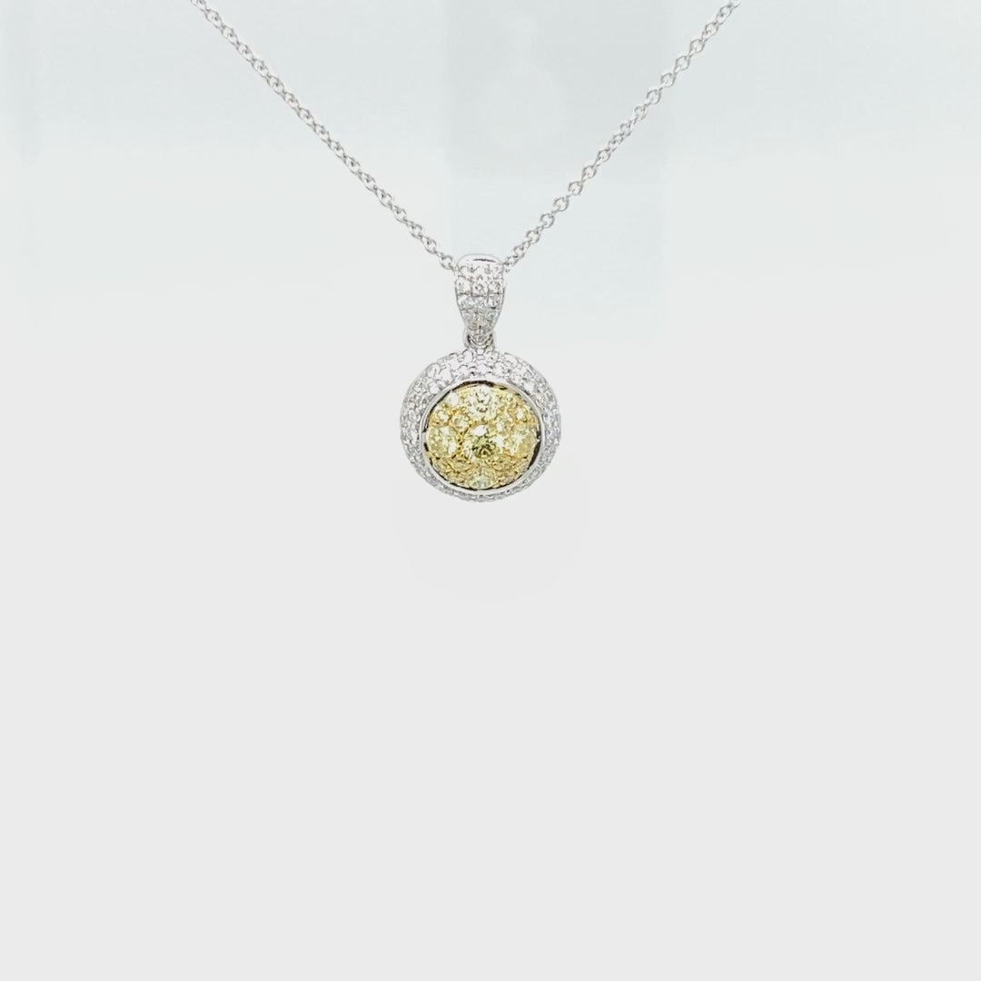 Round Fancy Yellow Pendant for Rent