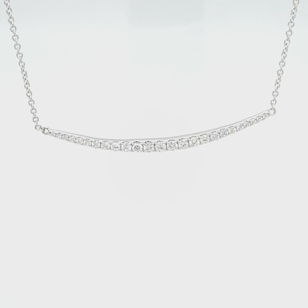 Pavé Diamonds Bar Necklace