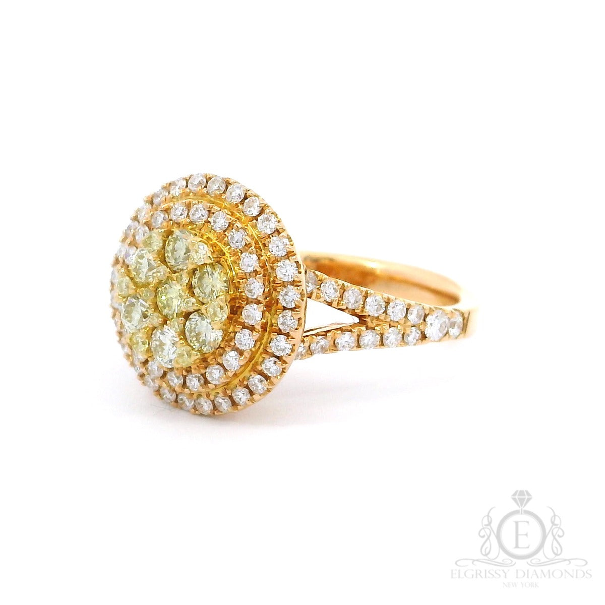 Yellow/Rose Gold Cocktail Ring - Elgrissy Diamonds