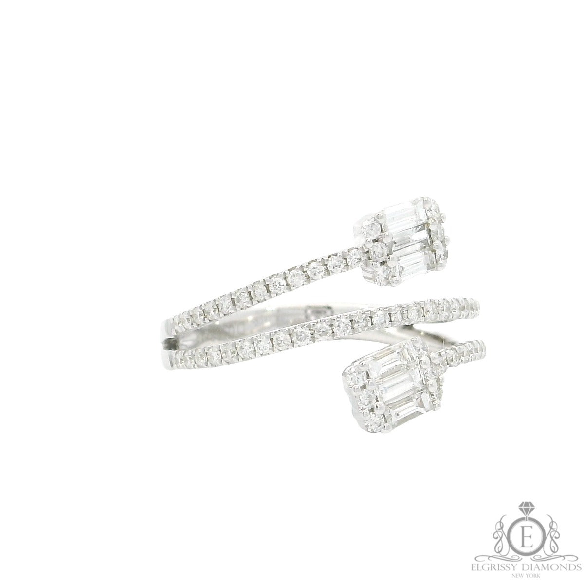 Three Rows Emerald Cocktail Ring - Elgrissy Diamonds