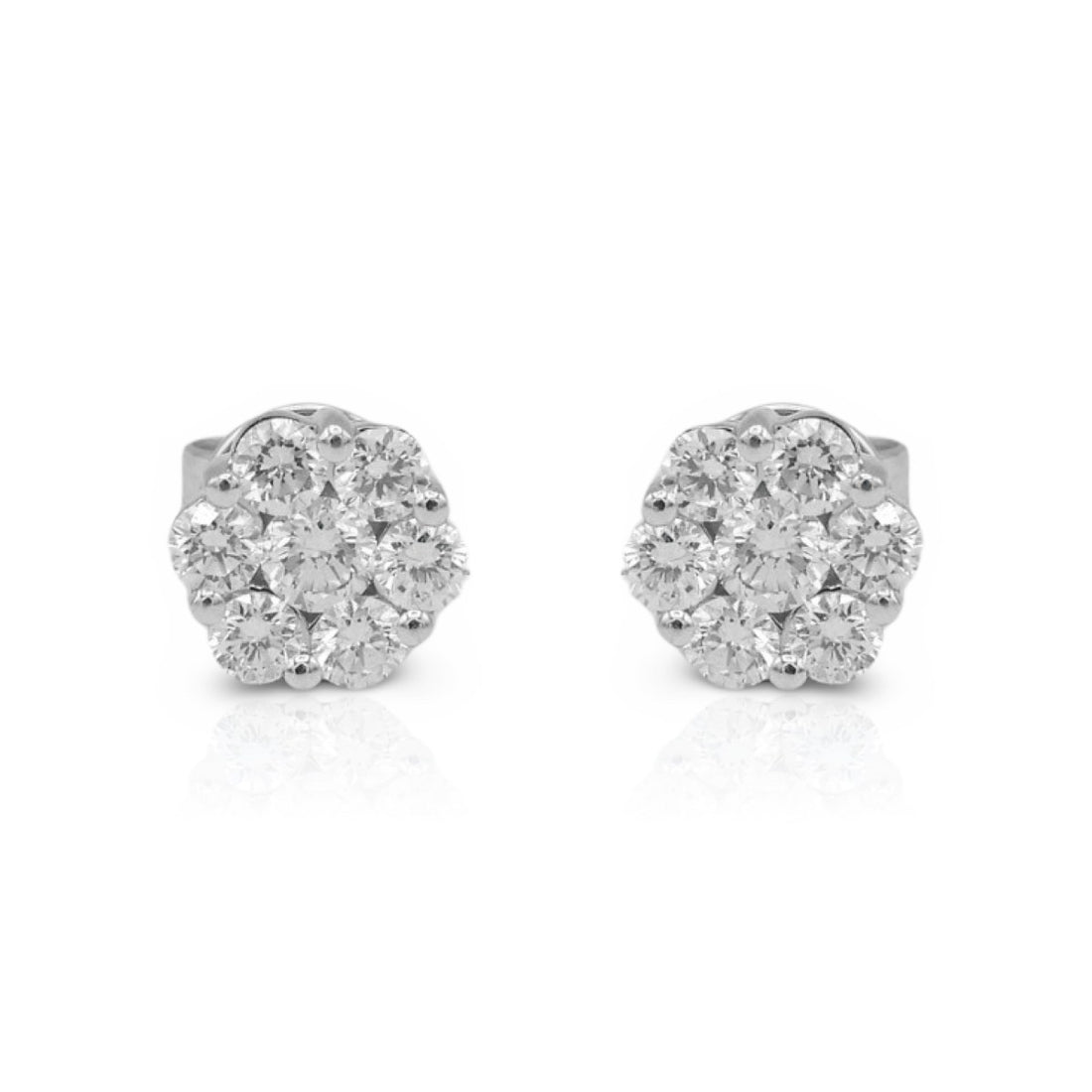 Flowers Studs Earrings - Elgrissy Diamonds