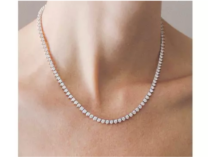 Diamond Tennis Necklace (2.8 mm, 10 ct. TDW) - Elgrissy Diamonds