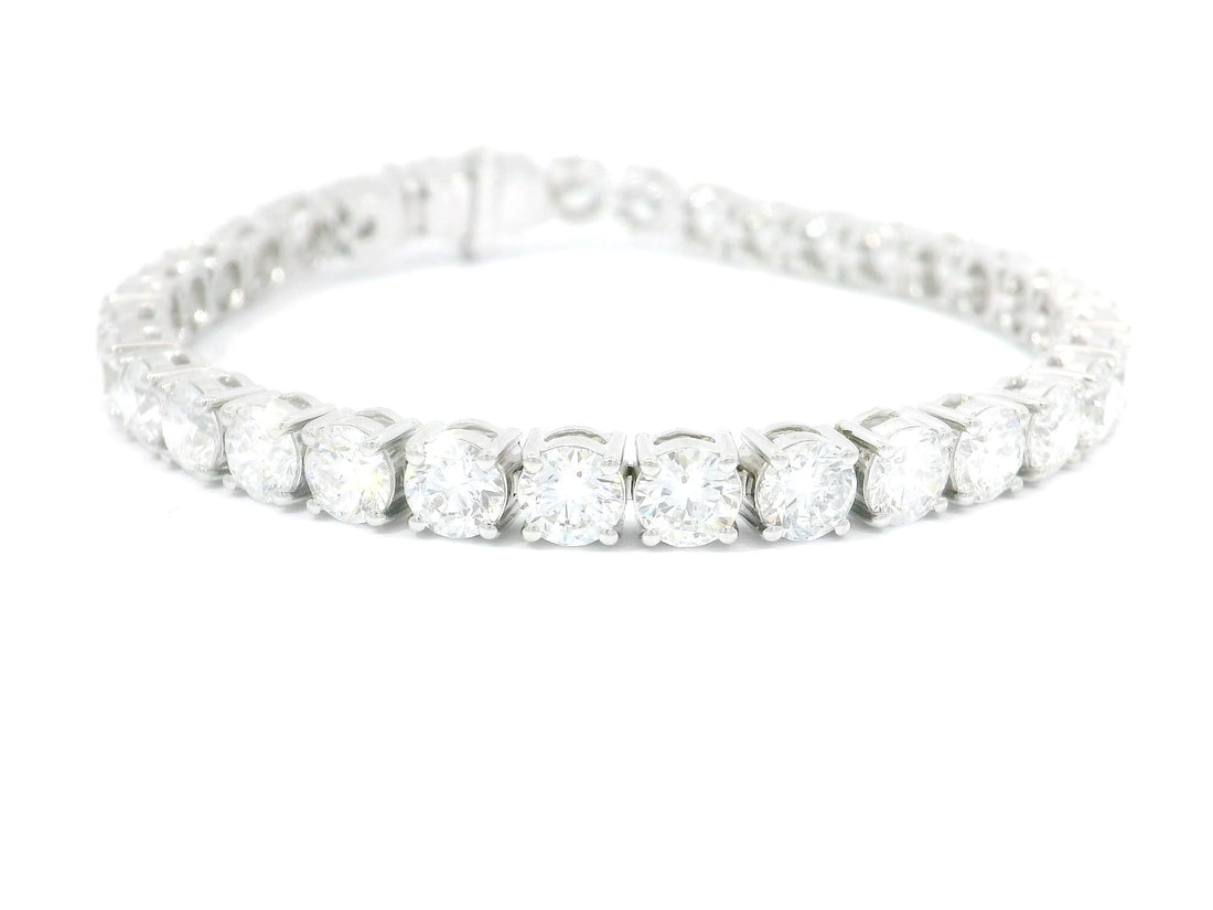 17.31 ct Lab Grown Diamond Tennis Bracelet in 14k White Gold