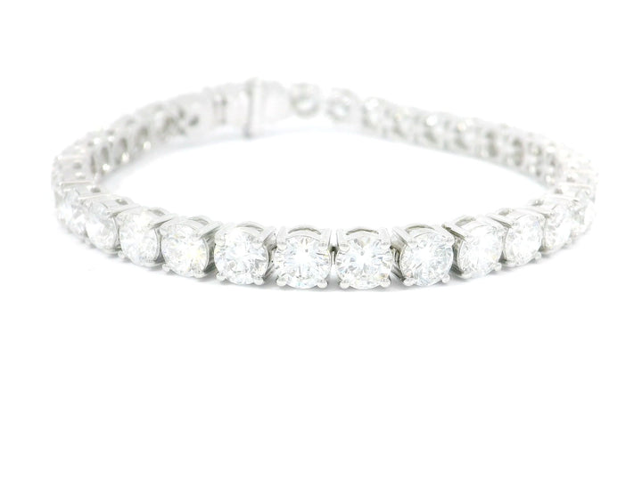 17.31 ct Lab Grown Diamond Tennis Bracelet in 14k White Gold