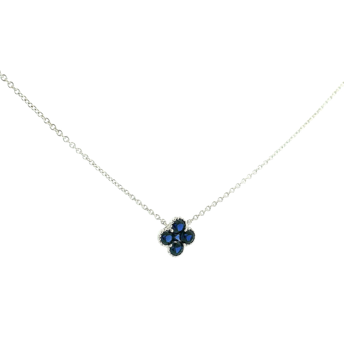Small Sapphire Clover Pendants