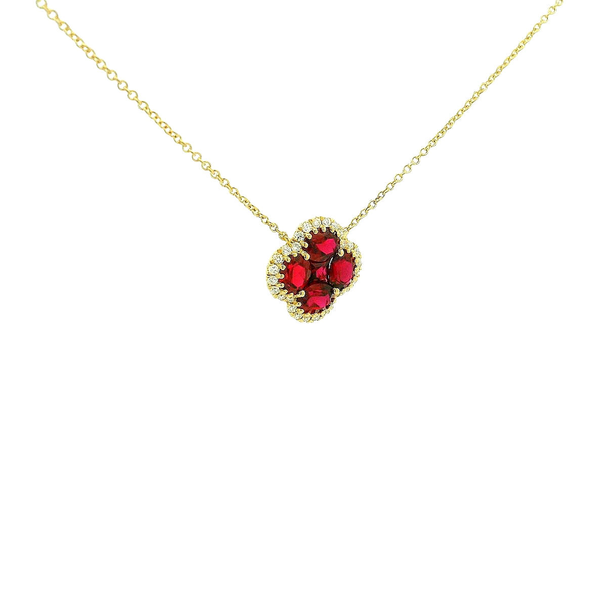 Ruby Clover Pendant