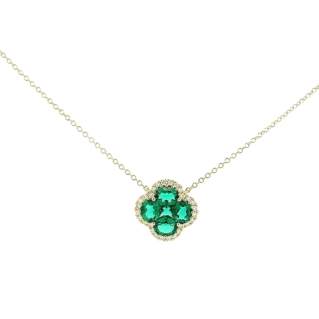Emerald Clover Pendants
