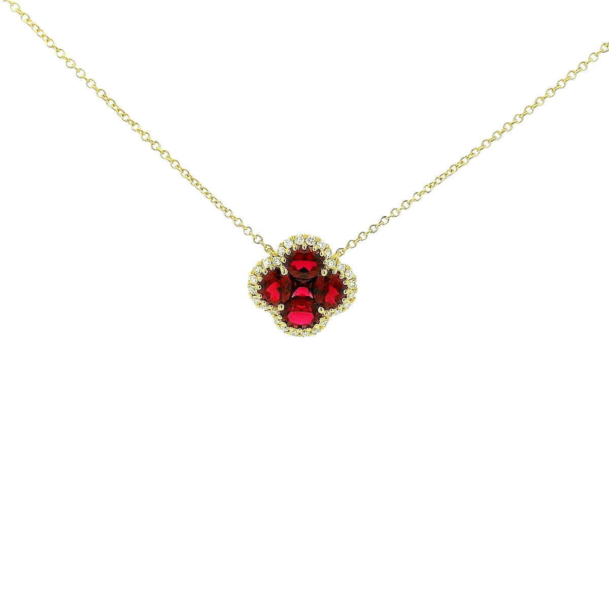 Ruby Clover Pendant