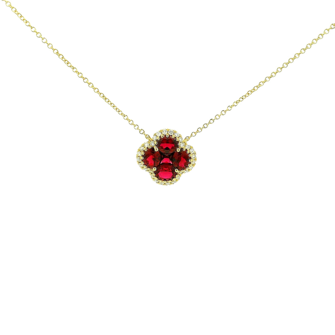 Ruby Clover Pendant