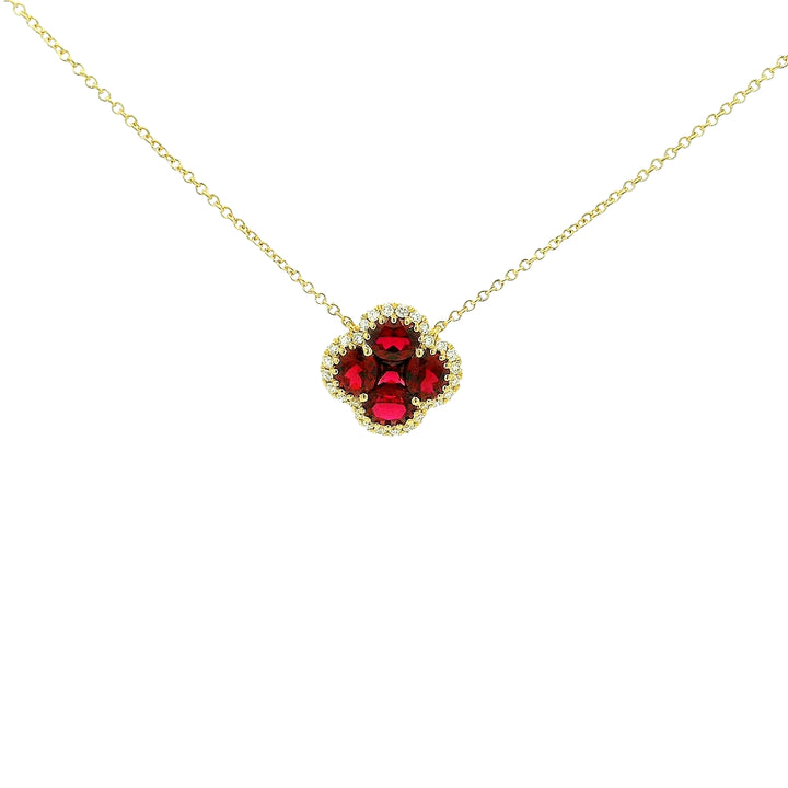 Ruby Clover Pendant