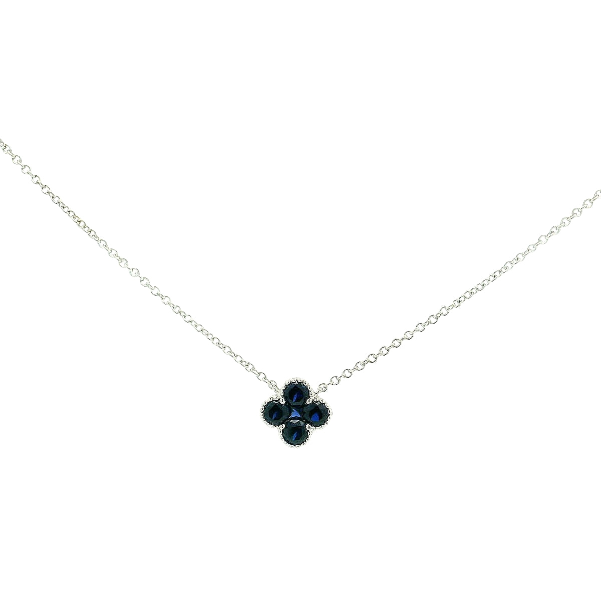 Small Sapphire Clover Pendants