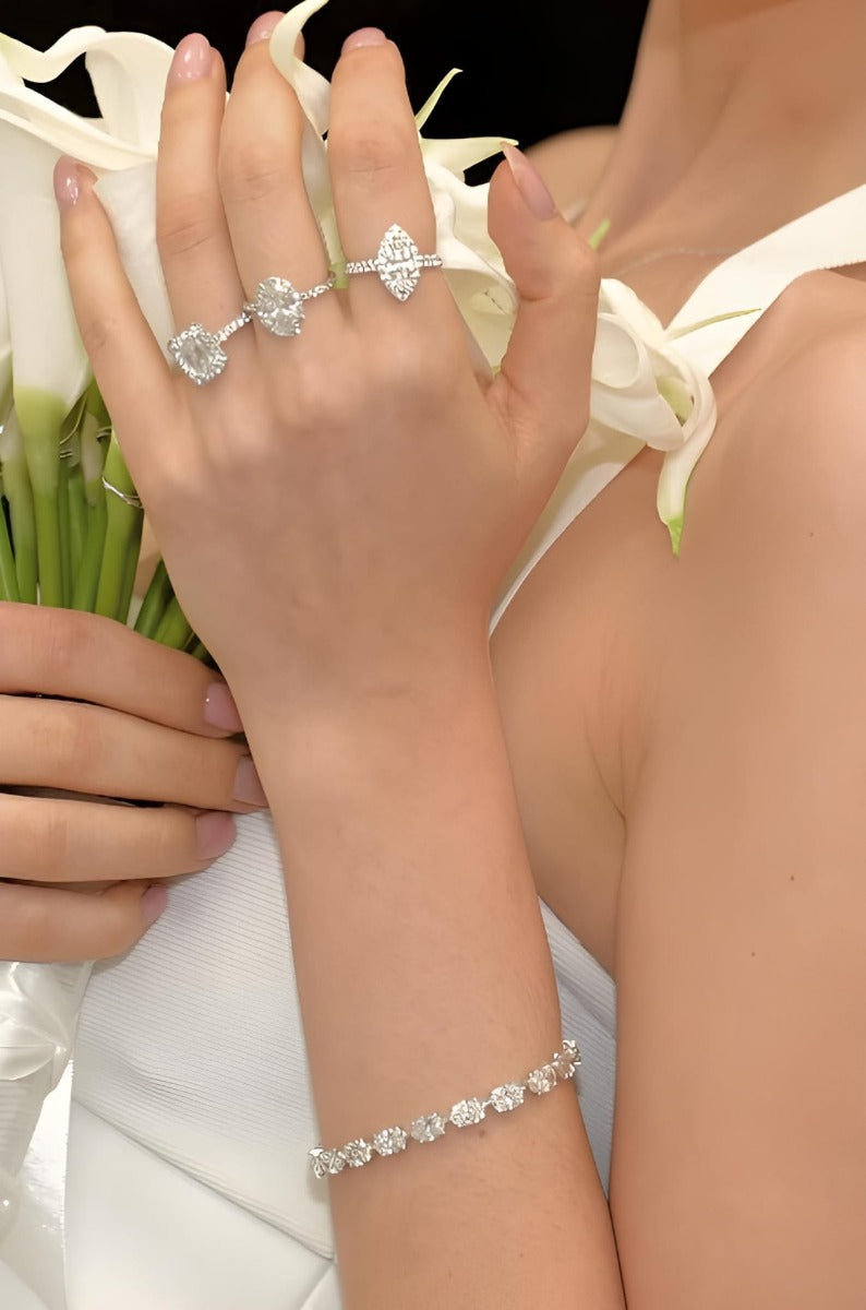 Oval Diamonds Tennis Bracelet - Elgrissy Diamonds